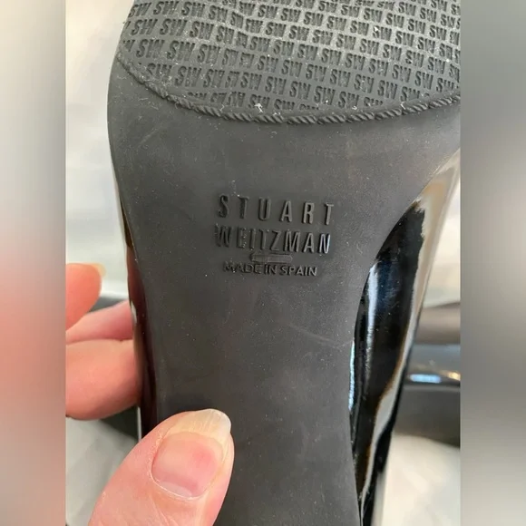 Stuart Weitzman Black Heels Patent Leather, Women’s Size 10M - Picture 10 of 15